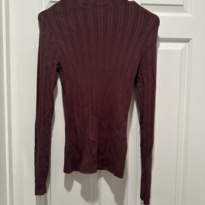 Abercrombie & Fitch Rich Maroon Long Sleeve Tee